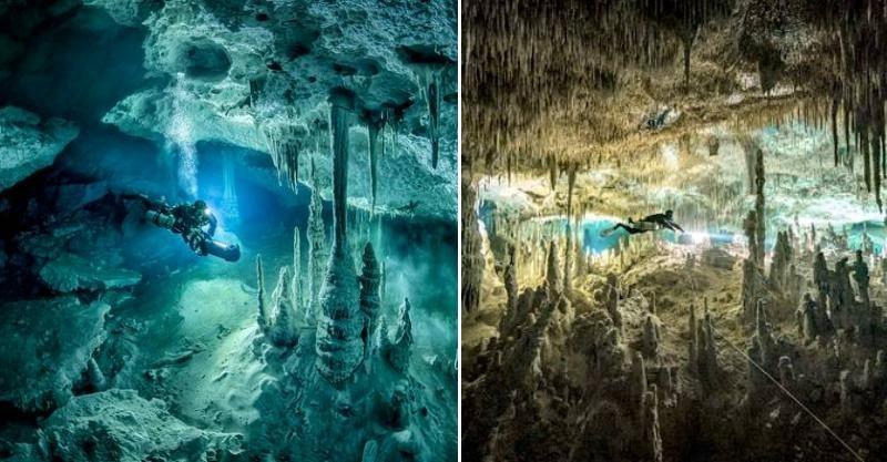 潛水員闖入古老馬雅水底洞穴，拍下震撼畫面壯觀神秘建築林立，宛如游進異世界美到驚嘆